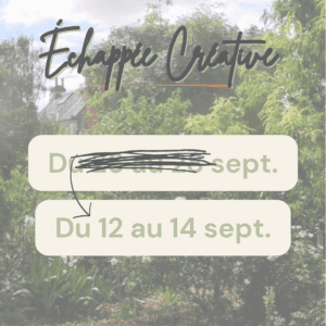 2025-09 - Paiement pour la participation à l'Échappée Créative du 12 au 14 septembre
