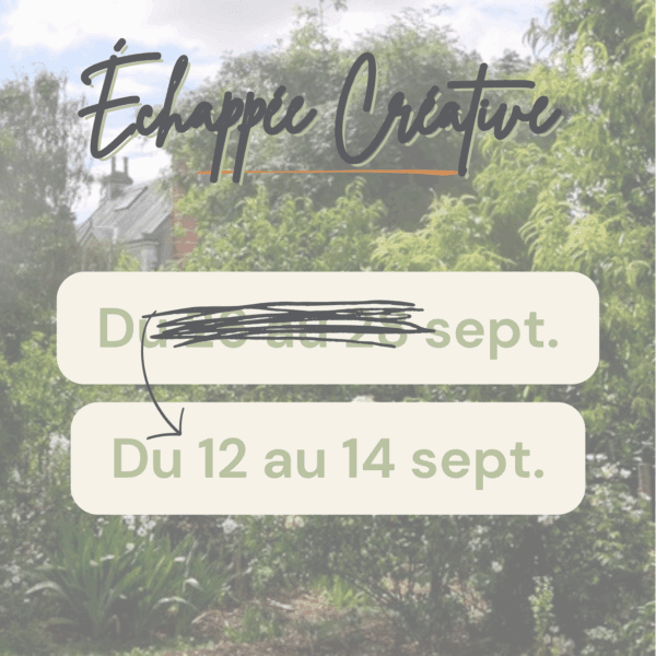 2025-09 - Paiement pour la participation à l'Échappée Créative du 12 au 14 septembre