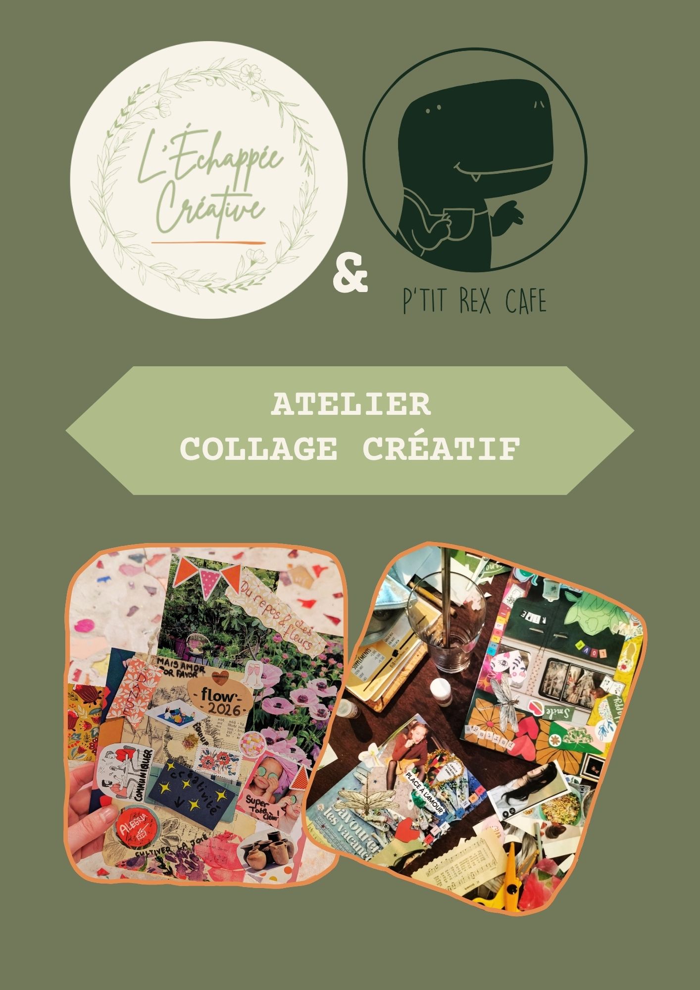 Ateliers Collage Créatif au P'tit Rex Café – Image 1